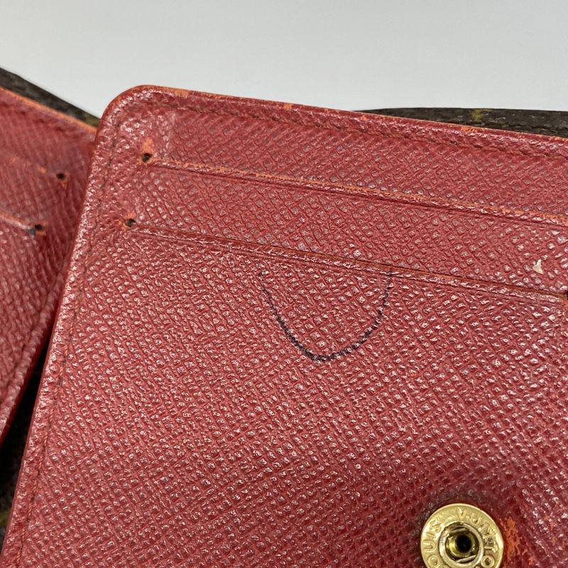 Louis Vuitton Wallet Monogram Portefeuille Marie M93802 Brown Rouge Women's