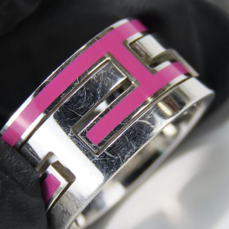 Hermes RING - RING MOVE ASH 51 Silver 925 Approx 7.2g Silver Pink Accessory