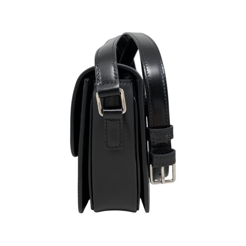 Celine Shoulder Bag Teen Triomphe Bag 188423bf4.38si Shiny Calfskin Black