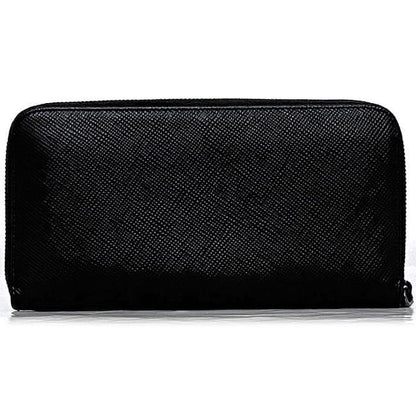 Prada Round Zipper Long Wallet F22959 Black NERO