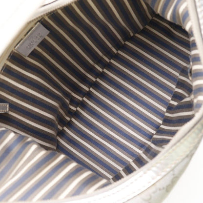 Gucci Interlocking G 182491 GG Canvas Silver Ladies Shoulder Bag