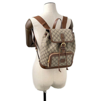 Gucci Interlocking GG Supreme Backpack Beige Brown