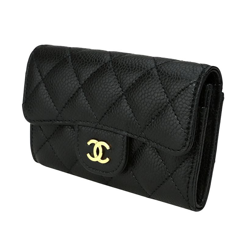 Chanel Card Case Porte-cartes A Rabat Classique Noir Black