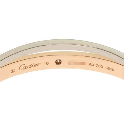 Cartier Love Bracelet Full Diamond #16 Bracelet With Screwdriver 18K White Gold