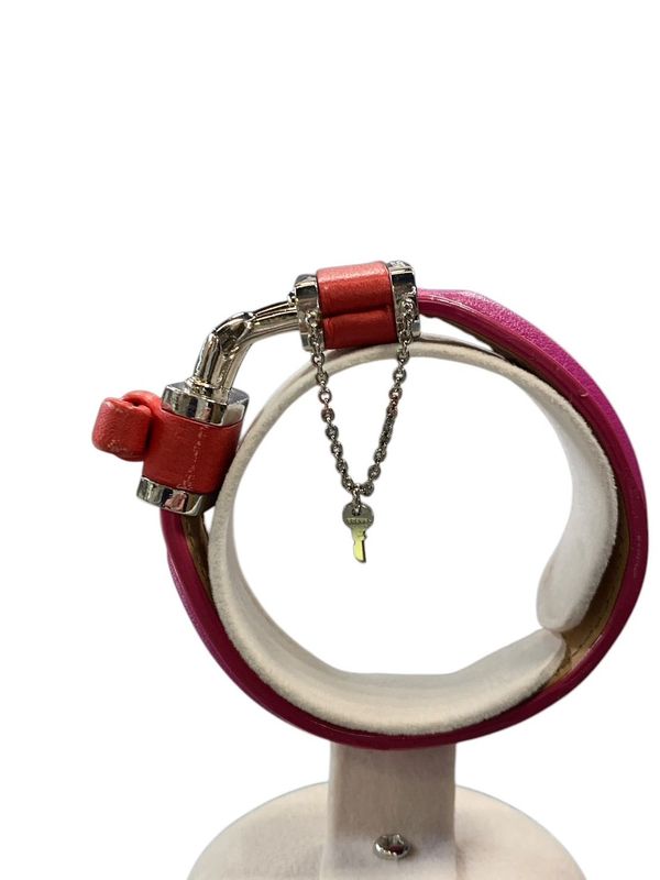 2232 Loewe Leather Bracelet Bangle Padlock Item Pre-Owned