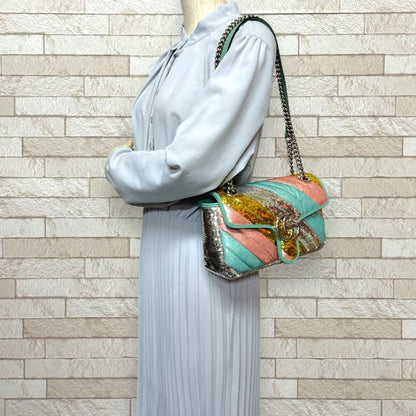 Gucci GG Marmont Shoulder Bag Sequined 443497 Multicolor Ladies Gucci
