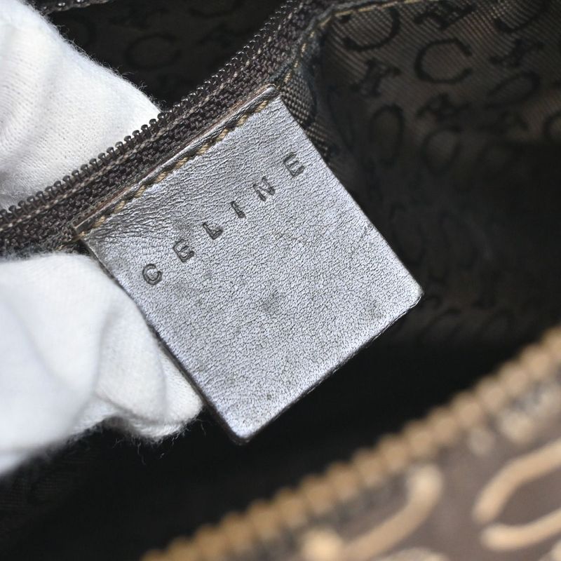 Celine Shoulder Bag Macadam Pattern Brown 83ka654