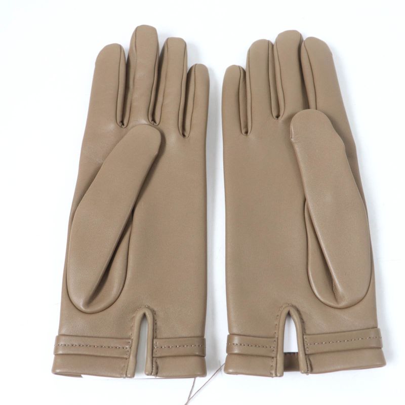 Hermes Dream Love Dream Love Lamb Leather Lined With 100% Silk Etoupe Heart