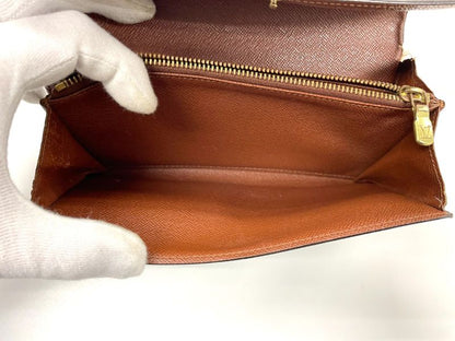 Louis Vuitton Monogram Pochette Portmonnaie Cles Di Long Wallet M61725 Brown