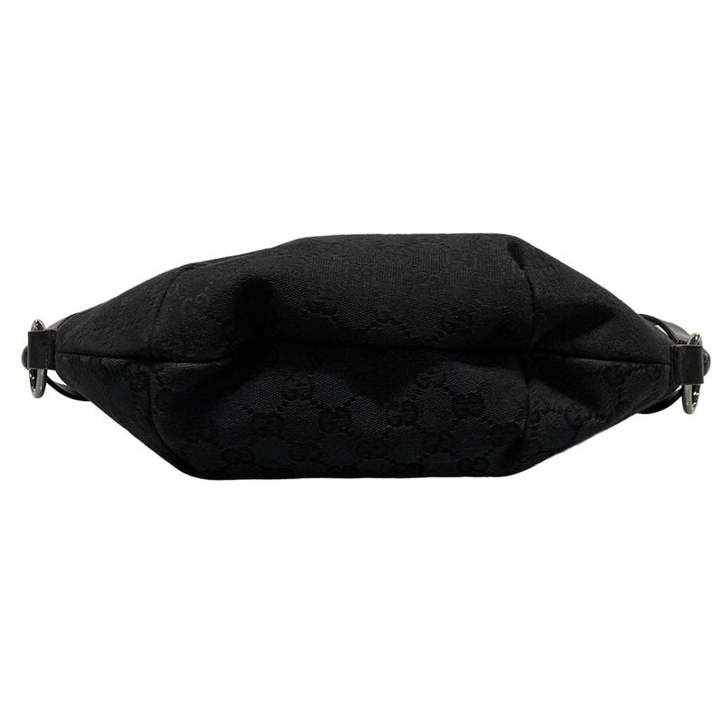 Gucci Shoulder Bag GG Pattern 106250 Black Leather