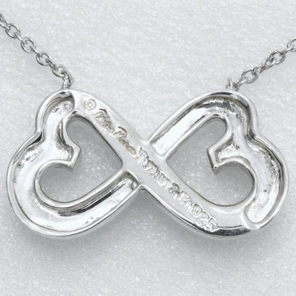 Tiffany & Co Double Rubbing Heart Paloma Picasso 925 Silver Ladies 4.5g Necklace