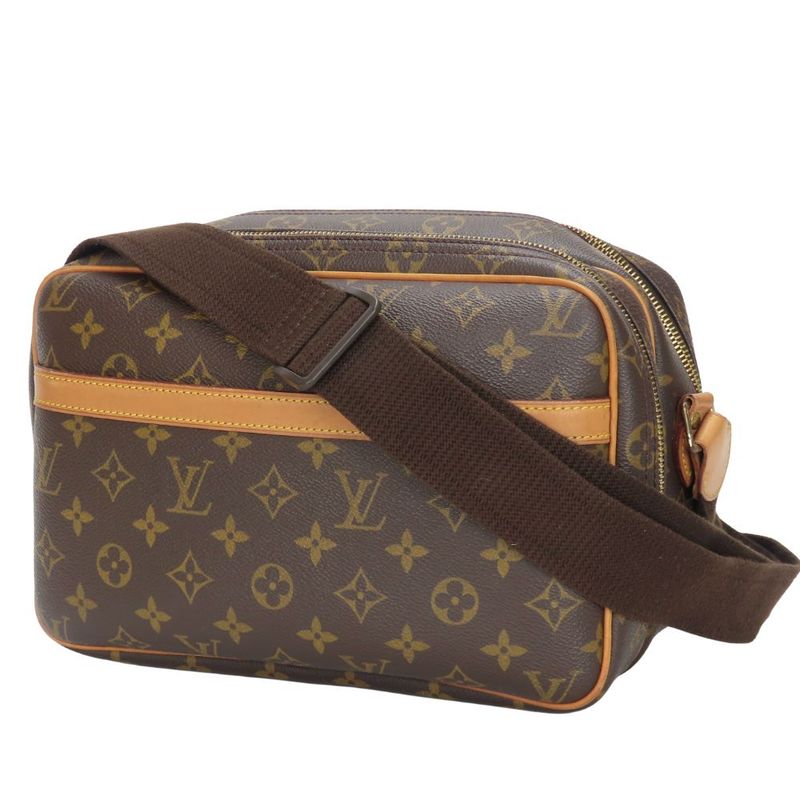 Louis Vuitton Shoulder Bag Reporter PM M45254 Monogram Nubuck Brown Crossbody