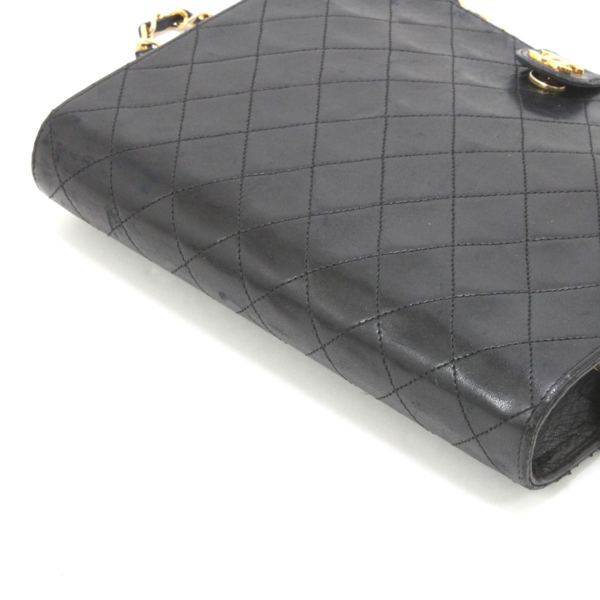 Chanel Shoulder Bag Matelasse Chain Shoulder Scratch Yes Black