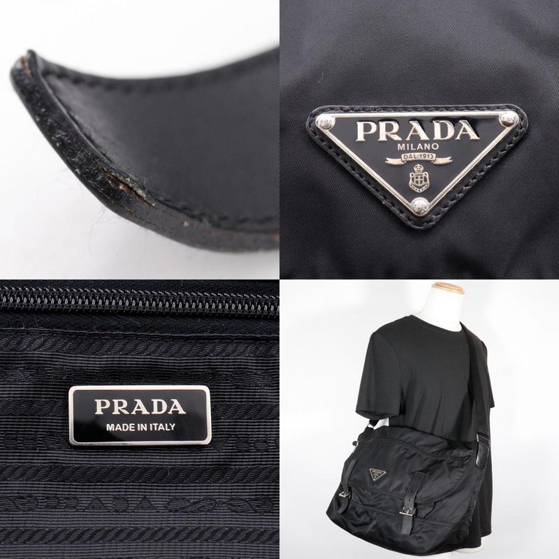 Prada Nylon NERO Black Unisex Shoulder Bag