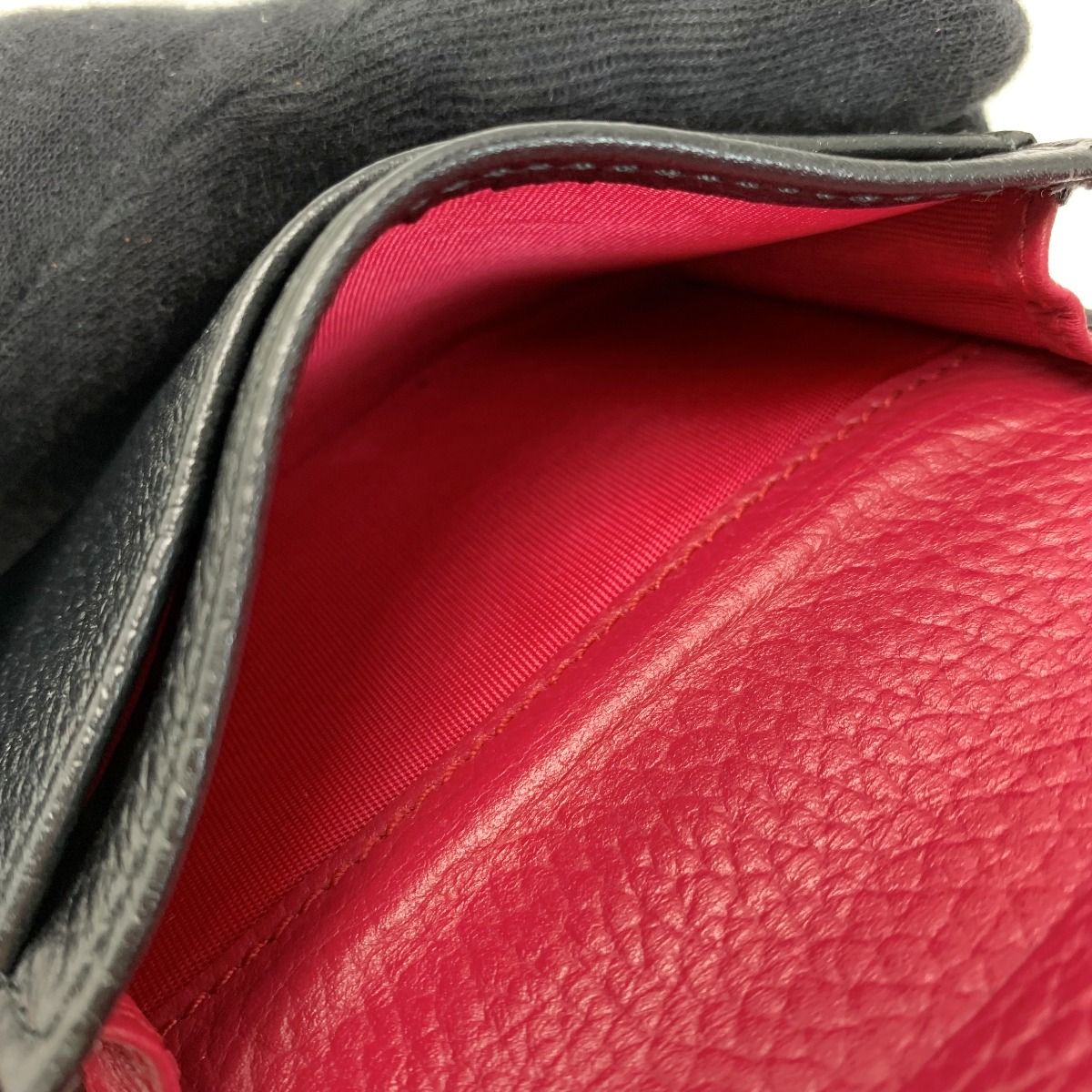 Gucci Leather GG Amarant 739525 Black Card Case with Bag