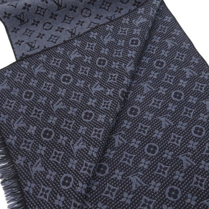 Louis Vuitton Scarf Monogram Classic M78525 Wool Blue Marline Scarf LV 1434