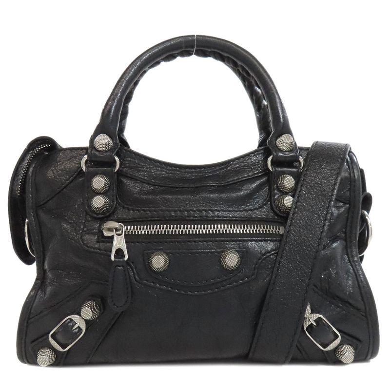 Balenciaga 519938 Mini City 2WAY Handbag Calf Women