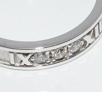 Tiffany & Co Ring 18K White Gold Diamond 3P Atlas Narrow Ring