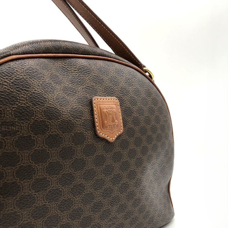 Celine MC96 Macadam Handbag Brown Pvc/leather Ladies Fashion Brand