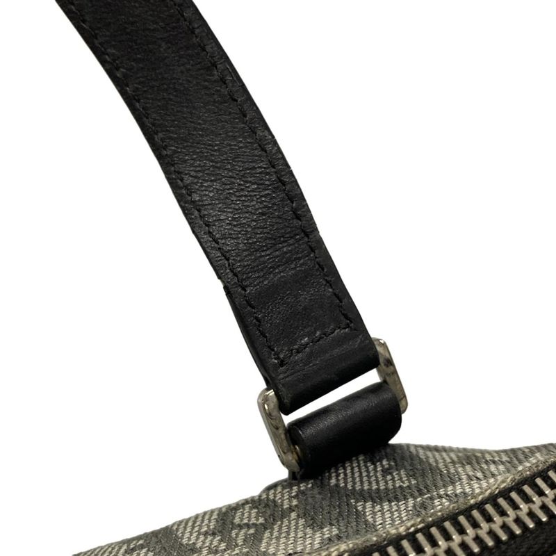 Dior/christian Dior Handbag Trotter Gray And Black Leather