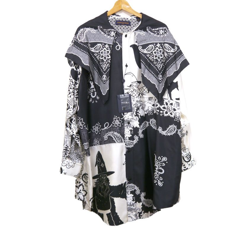 Louis Vuitton Long Scarf Overshirt Size S Long Sleeves Monotone