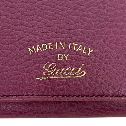 Gucci Bifold Long Wallet Purple Swing 354498 Wallet Leather
