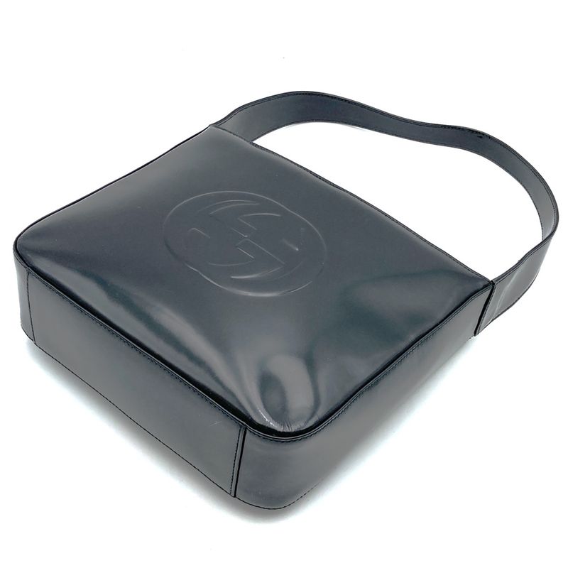 Gucci 000 1046 0506 Shoulder Bag One Shoulder Black Enamel Leather Women