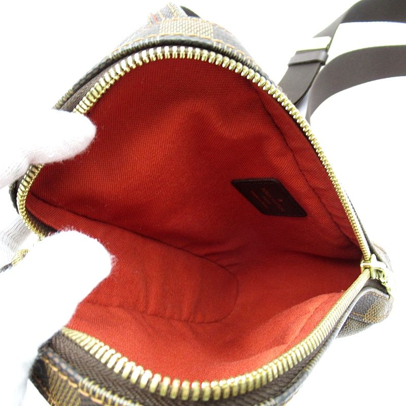 Louis Vuitton Geronimos N51994 Damier Ladies Body Bag Brown Excellent Condition