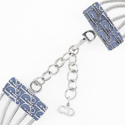 Dior Trotter 5strands Metal Silver Women's 56.8g Choker