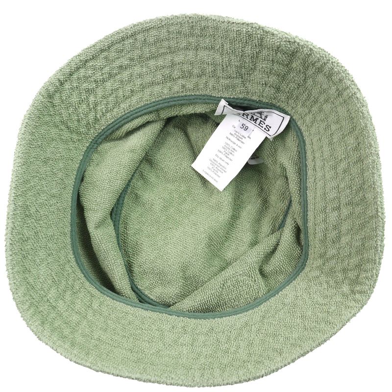 Hermes Harper 100% Cotton Funny Ice Creem Patch Pile Hat Greenish 59 Made In