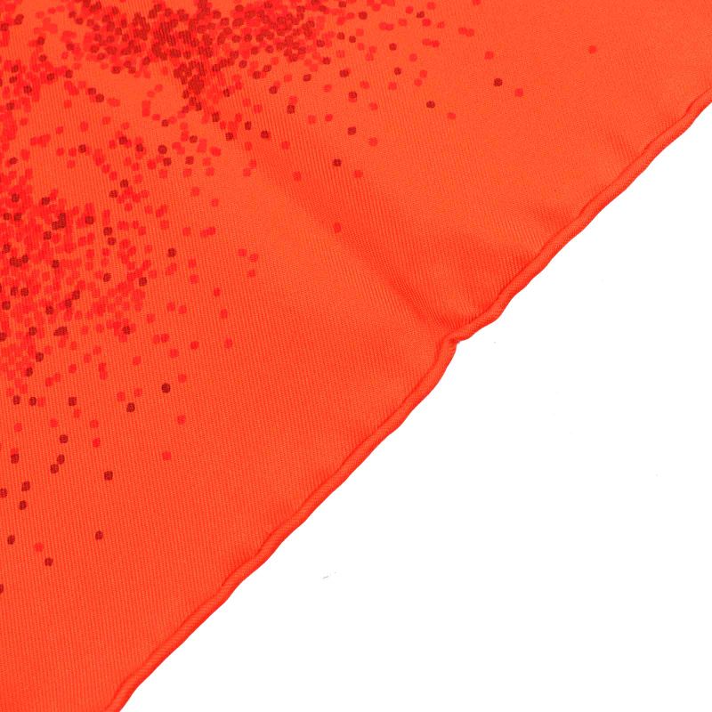Hermes Carré 90 Indian DUST 100% Silk Geranium/rouge Brique Shawl Stole Bandana
