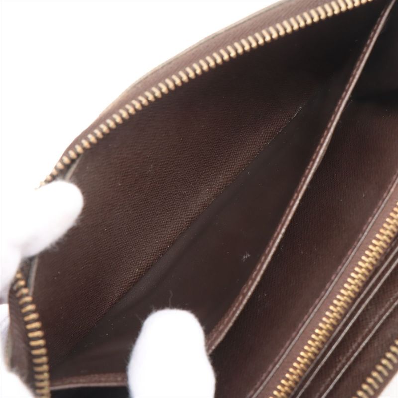 Louis Vuitton Damier Zippy Wallet Round Zip Wallet Long Wallet N60015 Ebène