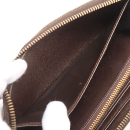 Louis Vuitton Damier Zippy Wallet Round Zip Wallet Long Wallet N60015 Ebène