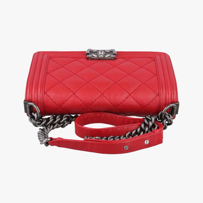 Chanel Boy Chanel Red Leather A92105 18883093