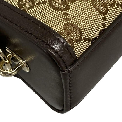 Gucci Shoulder Bag GG Pattern Sherry (web) 786027 Dark Brown Beige And Multi