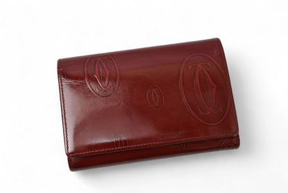 Cartier Wallet Cartier Foldover Wallet Happy Birthday Bordeaux