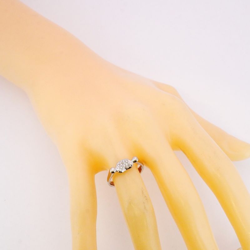 Tiffany & Co Ring Bean Pt950 Platinum Diamond #11 Ladies