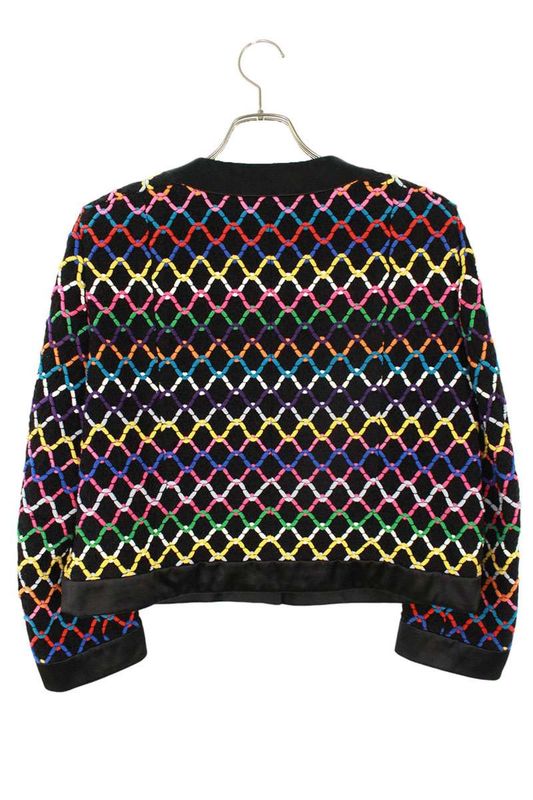 Chanel P72503v64213 Coco Mark Button No Collar Jacket Women's 42