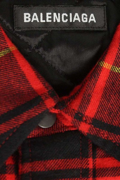 Balenciaga 594900 Tgm10 Quilted Check Shirt Blouson Men's 38