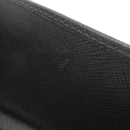 Prada Long Wallet Ribbon Flap Wallet Saffianoleather Black Goldhardware Black