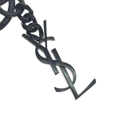 Saint Laurent (Yves Saint Laurent) Key Holder Key Ring Logo Plate Type