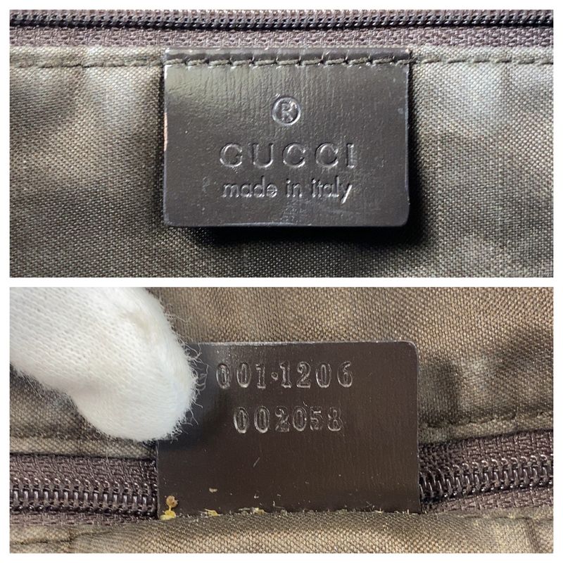 Gucci Brown GG Canvas/suede 001 1206 Shoulder Bag Women 504743