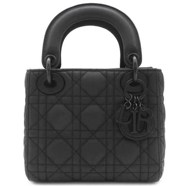 Christian Dior 2way Bag Lady Dior Mini Ultra Matte Calf Black Matte Black