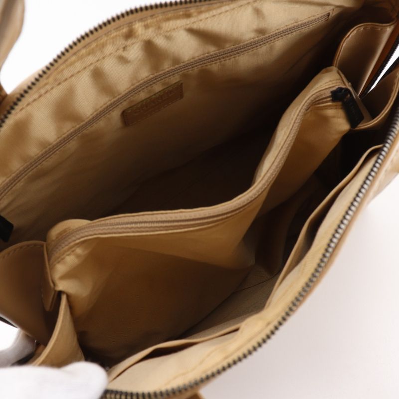 Chanel Wild Stitch A14693 Calf Beige Women's Tote Bag