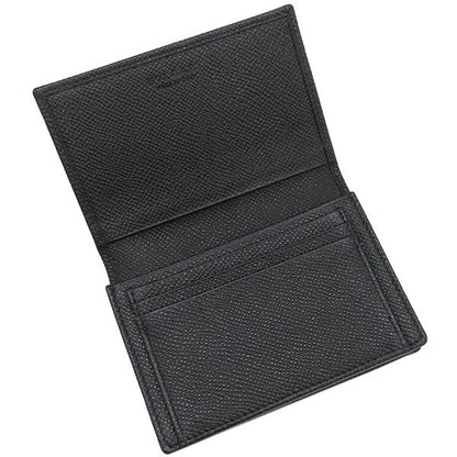 Bvlgari Card Case Bvlgari Man Leather Black Silver Hardware Black Card Holder