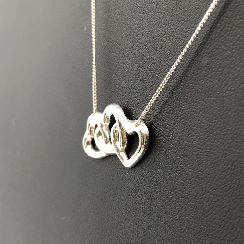 Tiffany & Co Tiffany & Co Triple Open Heart Necklace 3strand Silver 925 Ladies