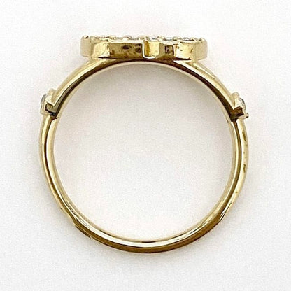 Christian Dior Logo Ring F21236 Gold Excellent Condition