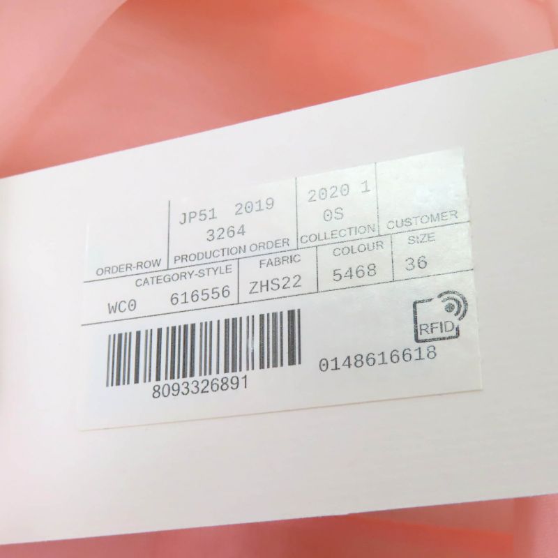 Gucci 20SS 616556 100% Silk Short Sleeve Oversized Sheer Shirt Salmon Pink 36