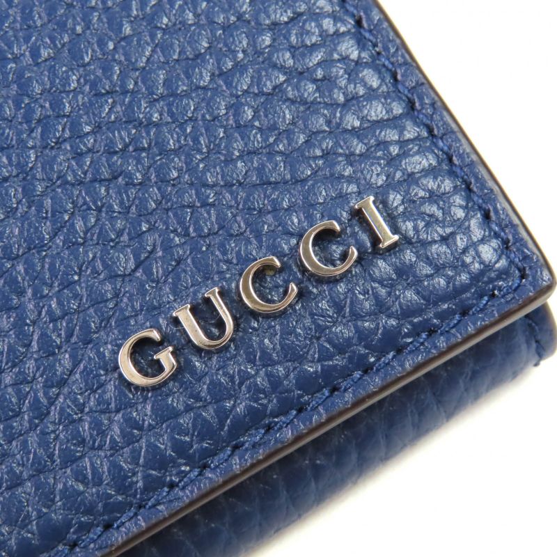 Gucci 771160 Logo Hardware Leather Coin Case Coin Purse Compact Wallet Current
