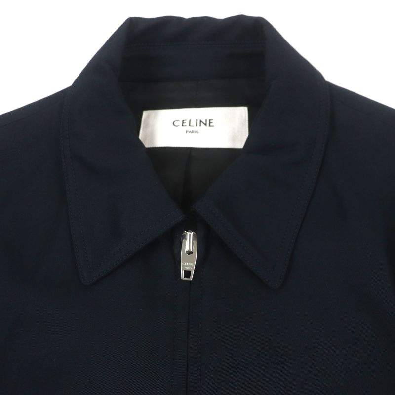 Celine 2w47b585x Now In Triomphe Embroidered Zip-up Blouson Jacket